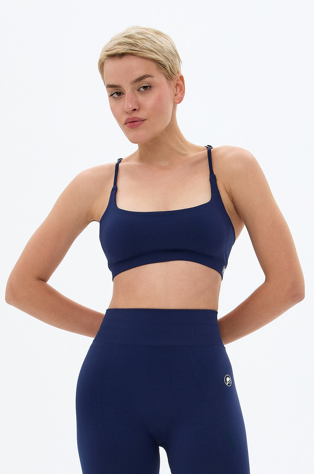 Aozora Sport Aktif Spor Mini Şort Lacivert ve Bra Takım