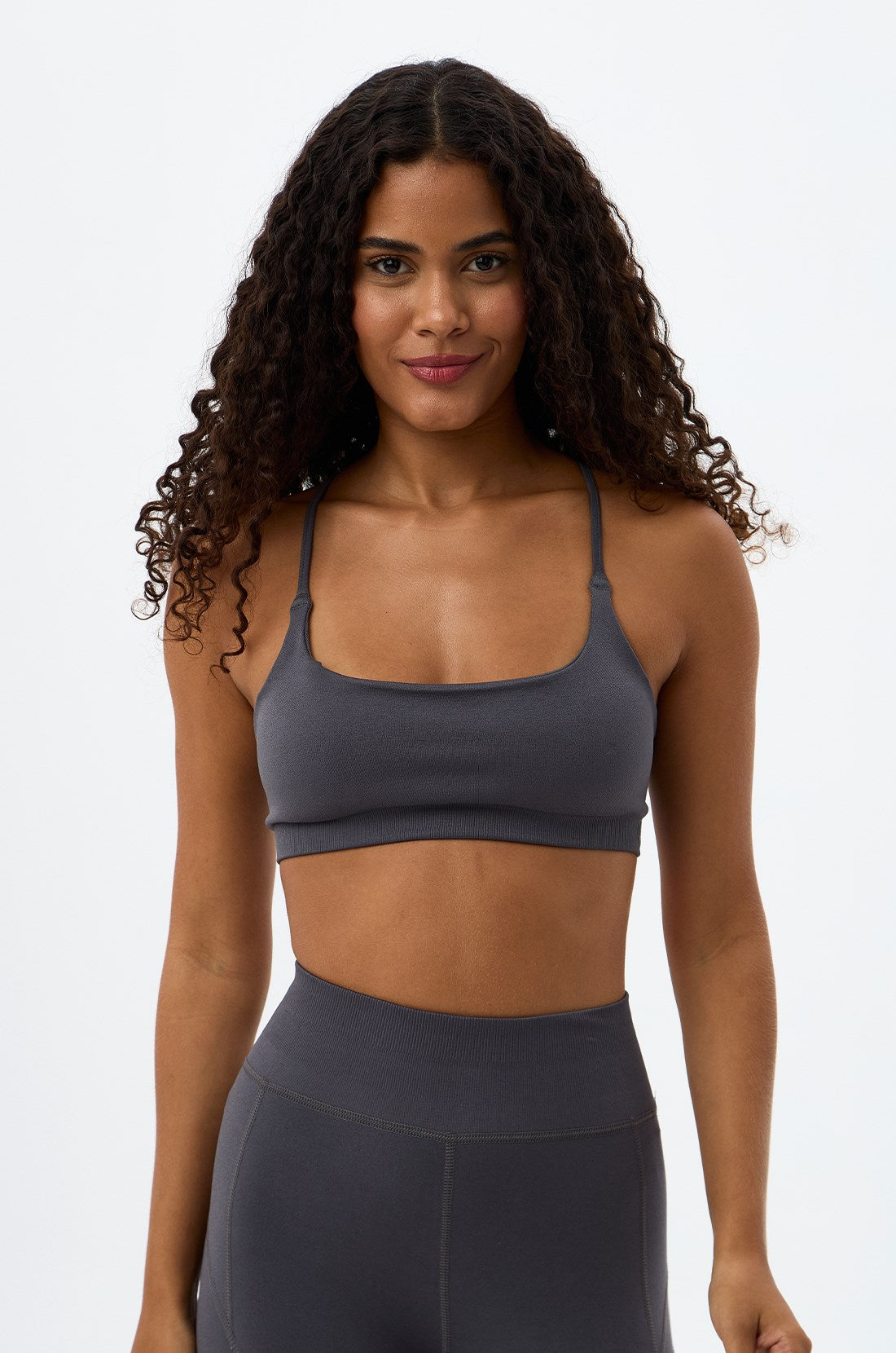 Aozora Sport Aktif Spor Mini Şort Gri ve Bra Takım