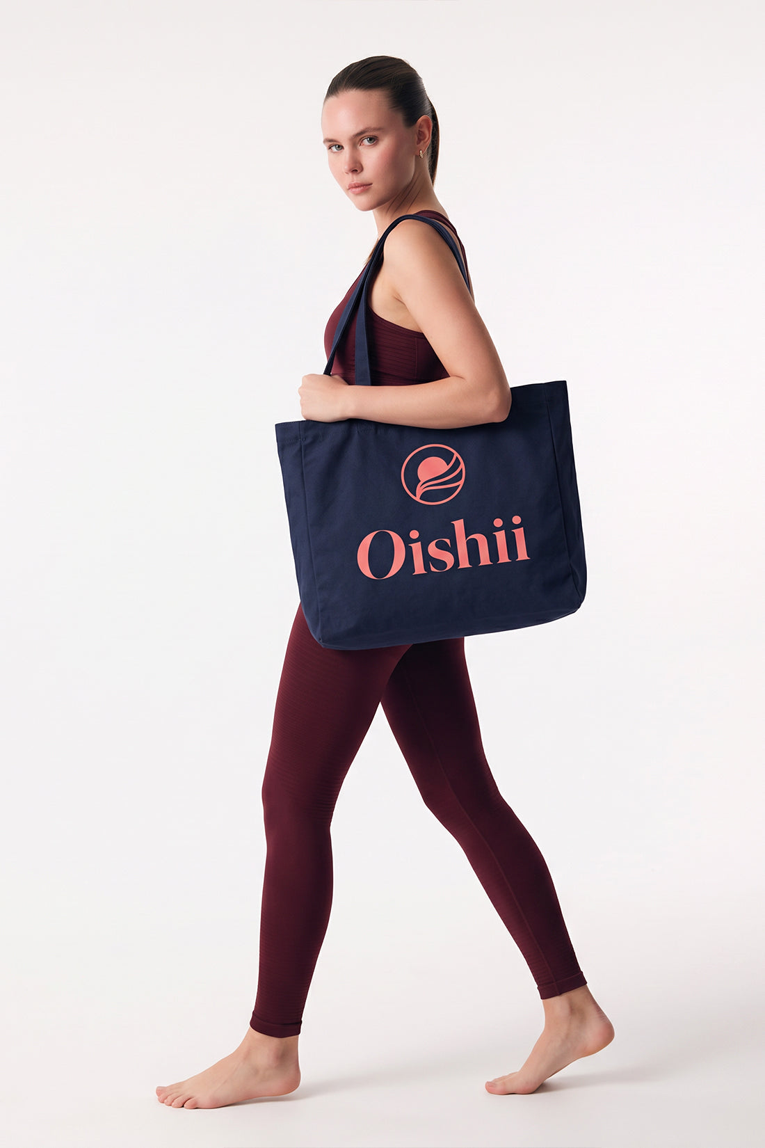 Oishii Active Logo Baskılı Tote Çanta - Lacivert