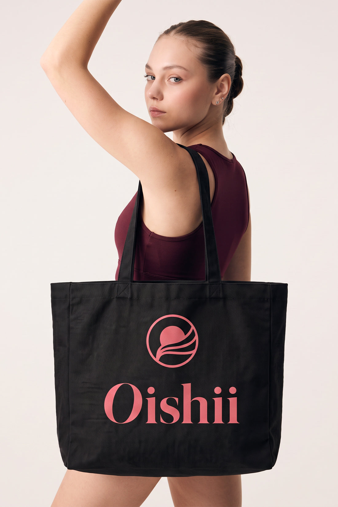 Oishii Active Logo Baskılı Tote Çanta - Siyah