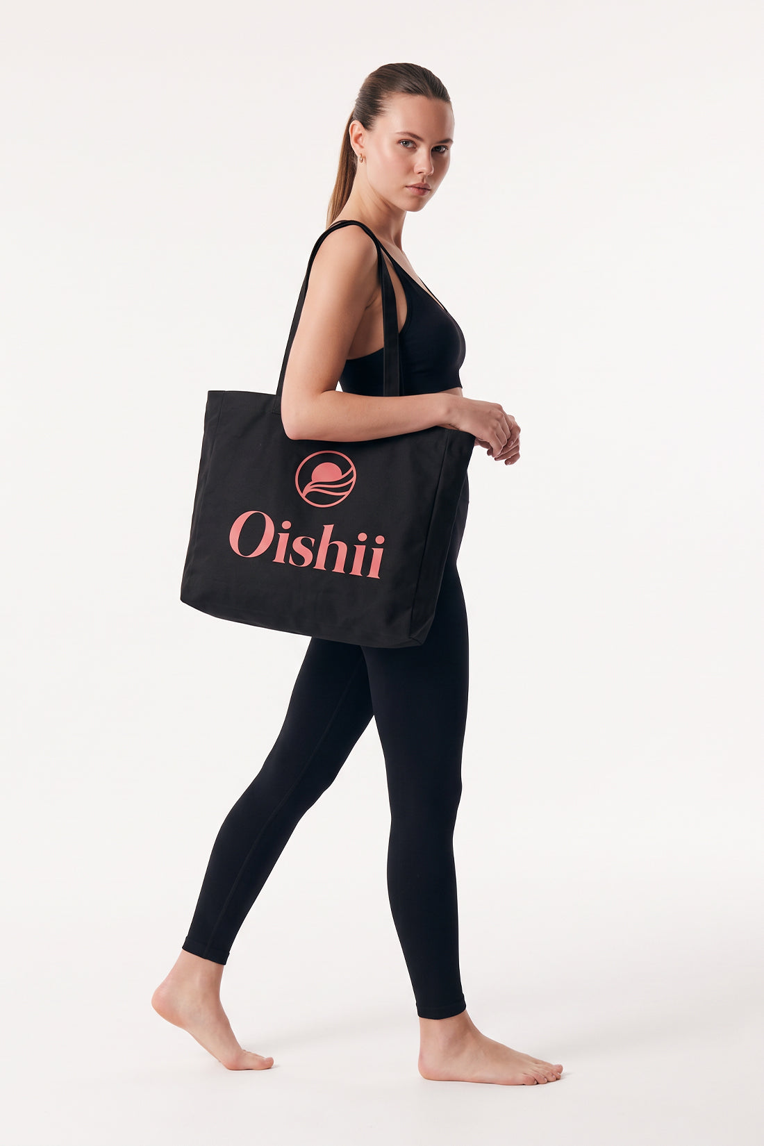 Oishii Active Logo Baskılı Tote Çanta - Siyah