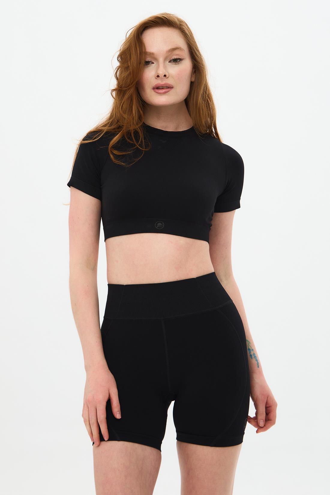 Oishii Aozora Sport Aktif Spor Mini Şort Siyah