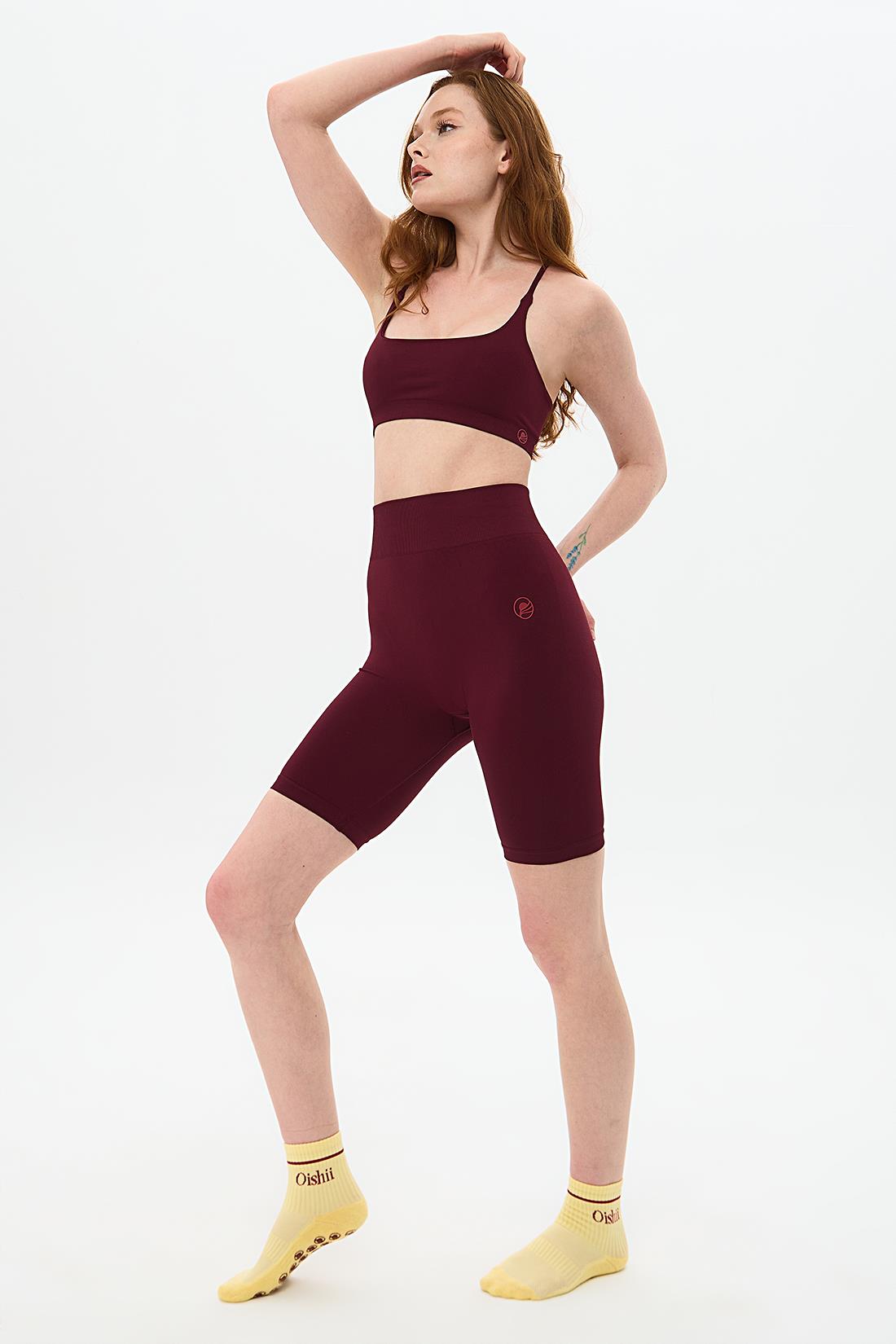 Oishii Momiji Push Up Şekillendirici Biker Bordo