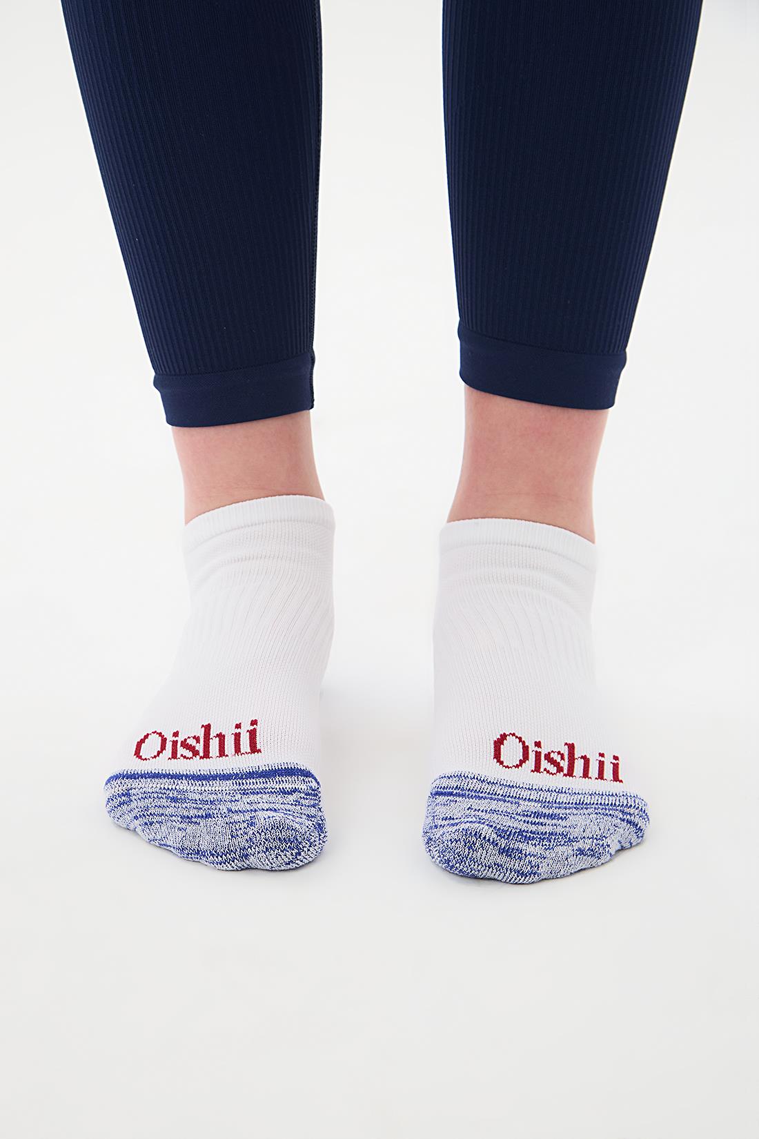Oishii Patik Topuk Burun Mavi Havlu Çorap