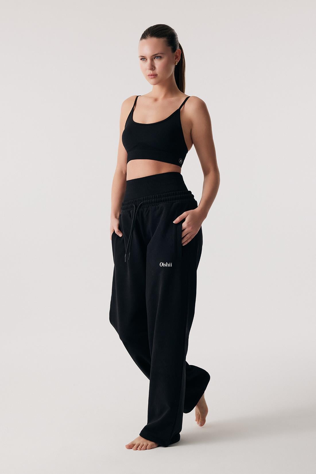 Oishii Rei Loungewear Wide Leg Eşofman Siyah