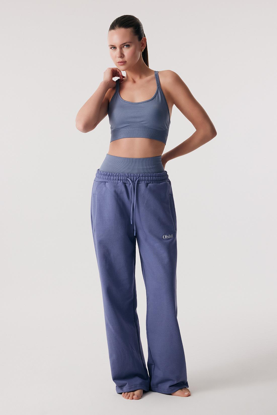 Oishii Rei Loungewear Wide Leg Eşofman Indıgo
