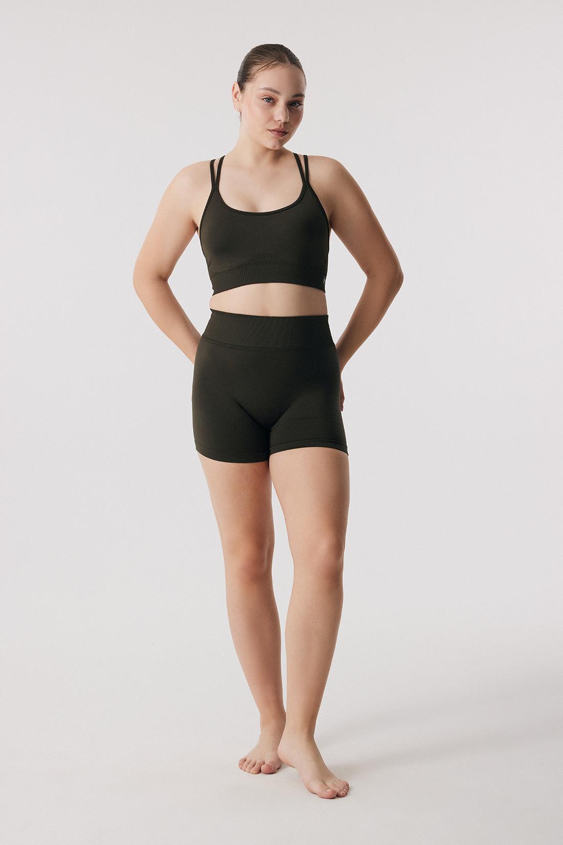 Oishii Rei PushUp Şekillendirici Mini Şort Deep Olive
