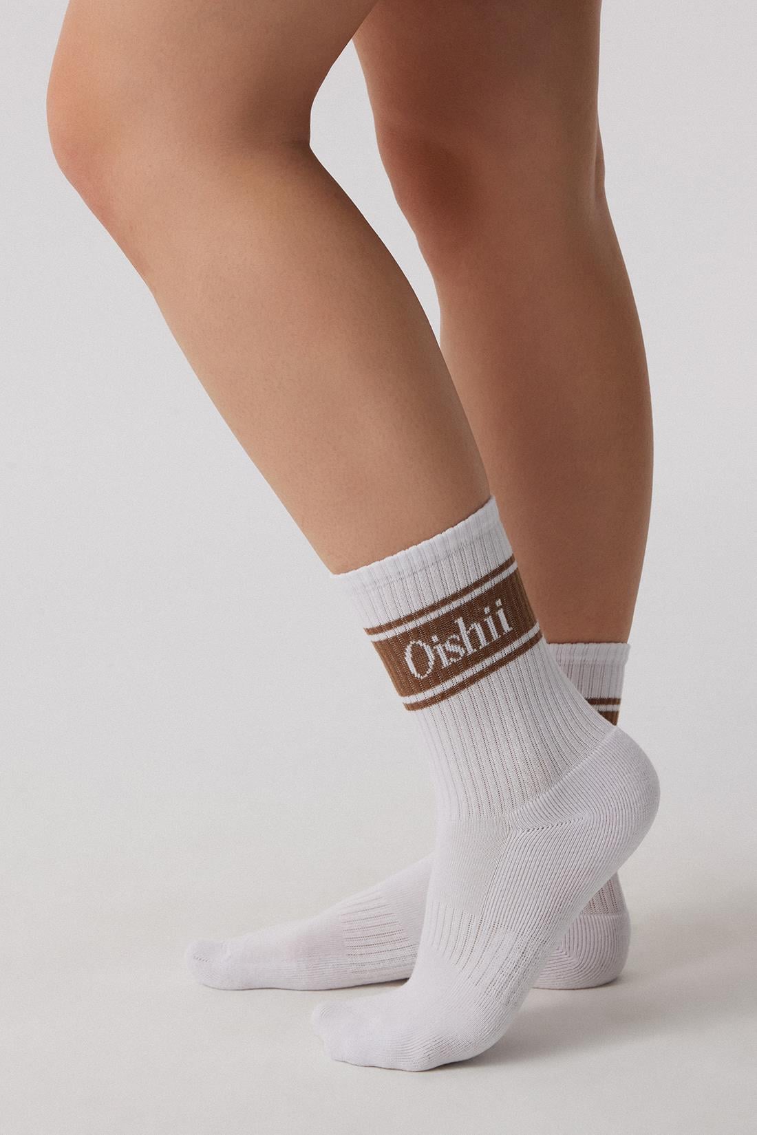 Oishii Rei Spor Soket Çorap Mocha Desen